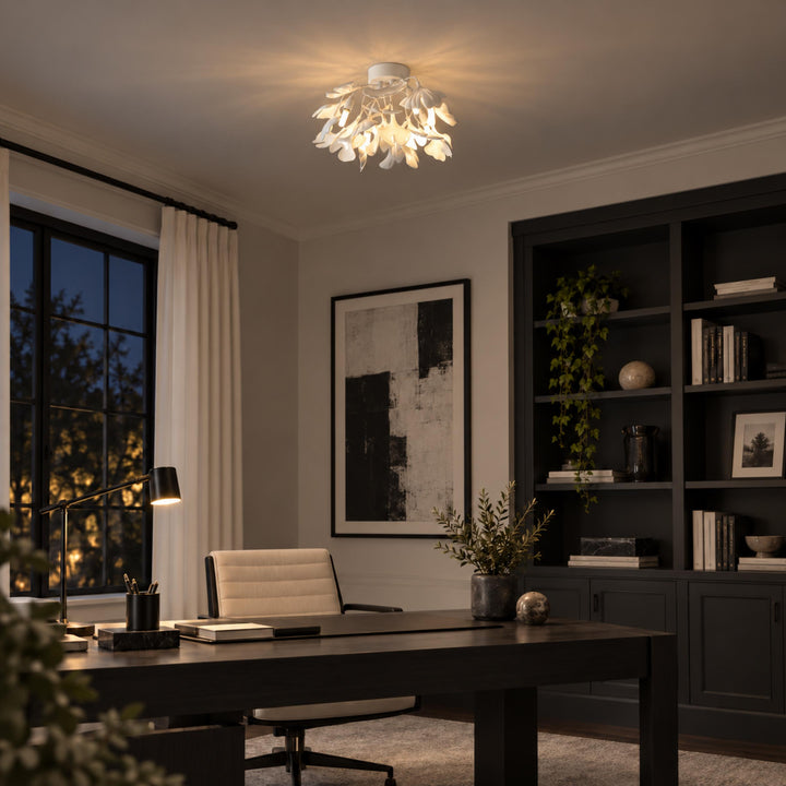 Modern Flush Mount Ceiling Light Metal LED Fixture with Adjustable Brightness