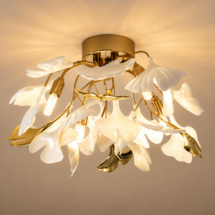 Modern Flush Mount Ceiling Light Metal LED Fixture with Adjustable Brightness