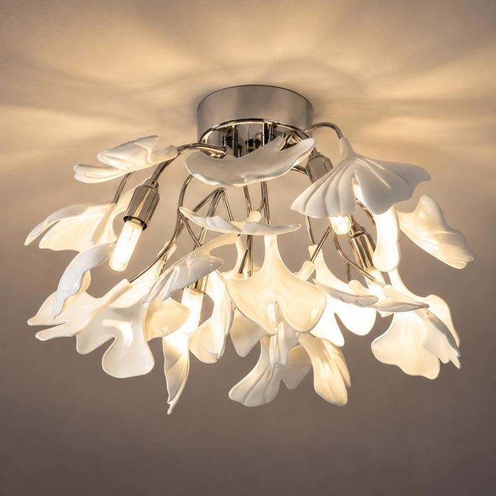 Modern Flush Mount Ceiling Light Metal LED Fixture with Adjustable Brightness