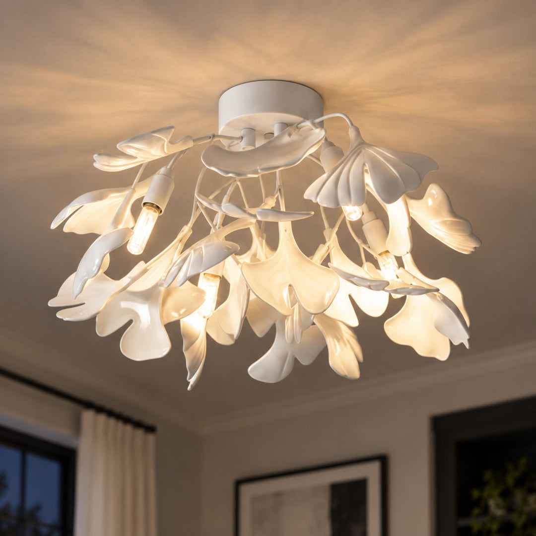 Modern Flush Mount Ceiling Light Metal LED Fixture with Adjustable Brightness