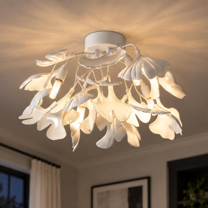 Modern Flush Mount Ceiling Light Metal LED Fixture with Adjustable Brightness