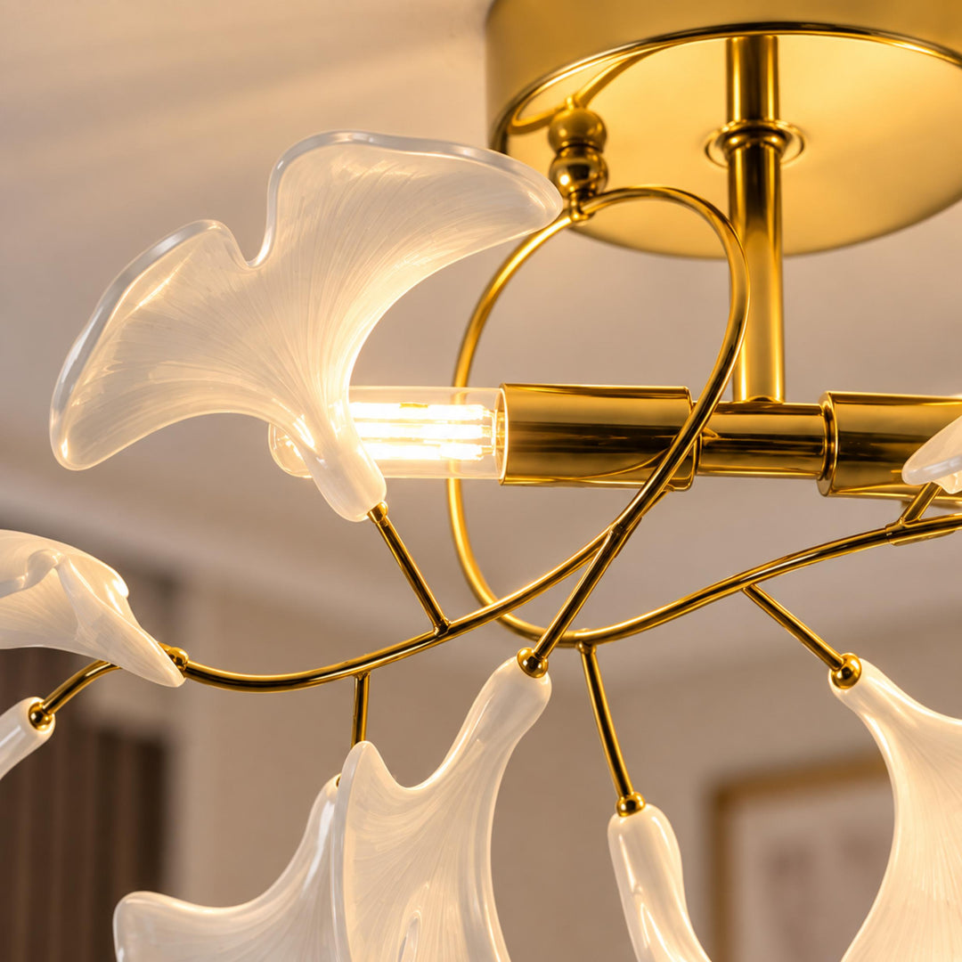 Modern Flush Mount Ceiling Light Metal LED Fixture with Adjustable Brightness