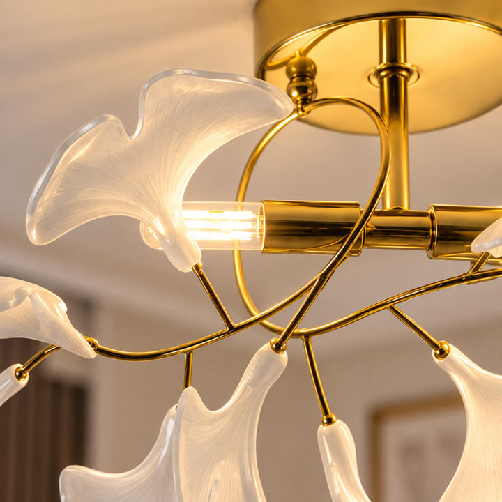 Modern Flush Mount Ceiling Light Metal LED Fixture with Adjustable Brightness