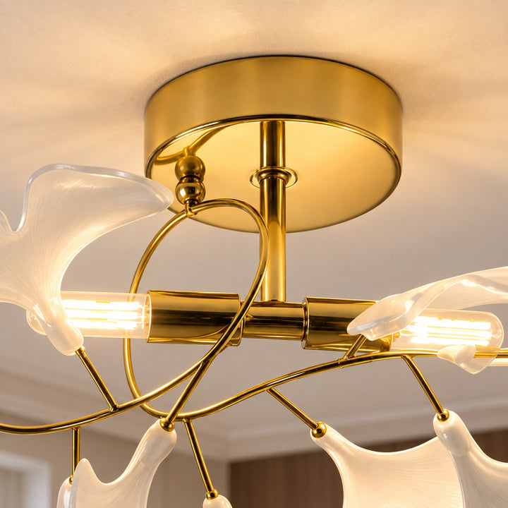 Modern Flush Mount Ceiling Light Metal LED Fixture with Adjustable Brightness