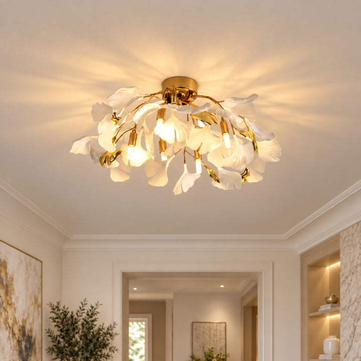 Modern Flush Mount Ceiling Light Metal LED Fixture with Adjustable Brightness