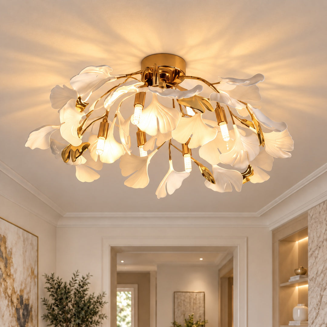 Modern Flush Mount Ceiling Light Metal LED Fixture with Adjustable Brightness
