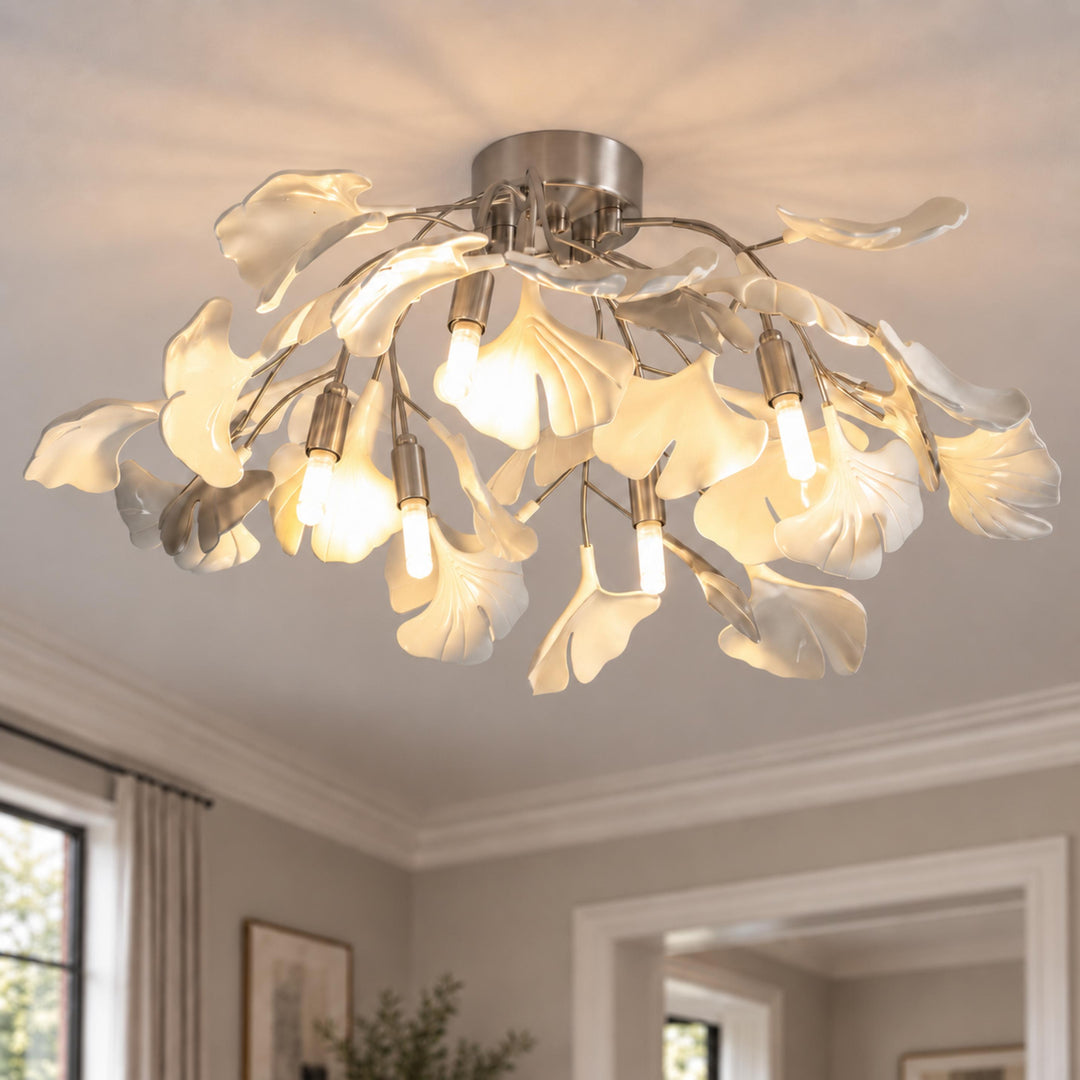 Modern Flush Mount Ceiling Light Metal LED Fixture with Adjustable Brightness