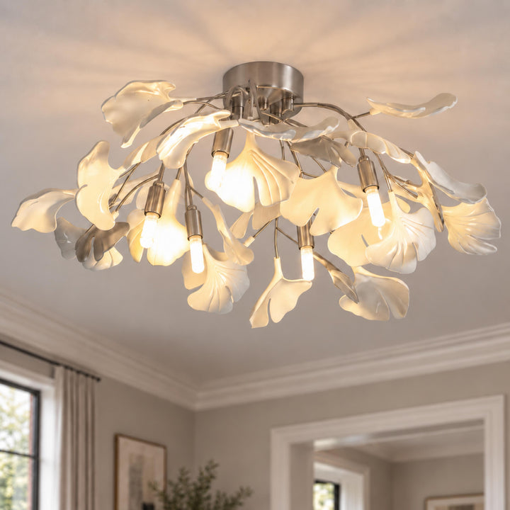 Modern Flush Mount Ceiling Light Metal LED Fixture with Adjustable Brightness