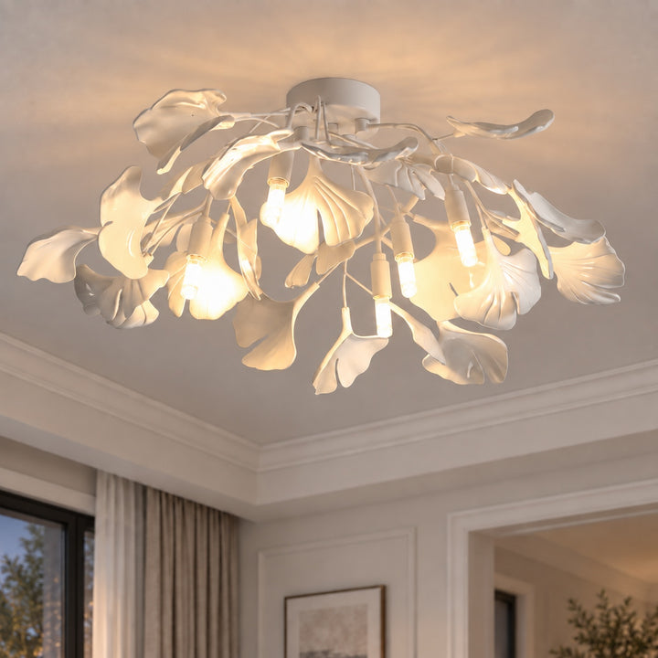 Modern Flush Mount Ceiling Light Metal LED Fixture with Adjustable Brightness