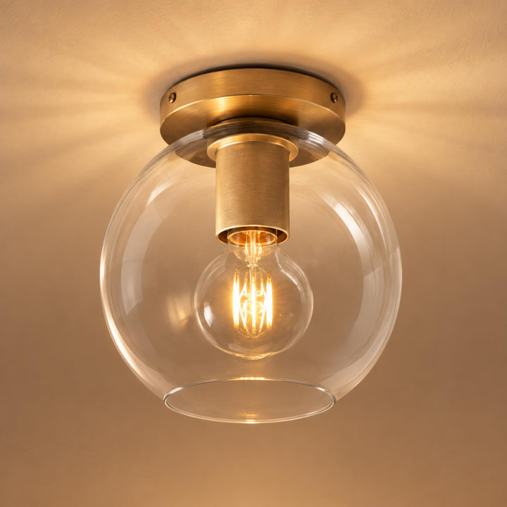 Modern Flush Mount Ceiling Light Fixture Metal LED Dimmable 12 Inch Diameter Energy Efficient
