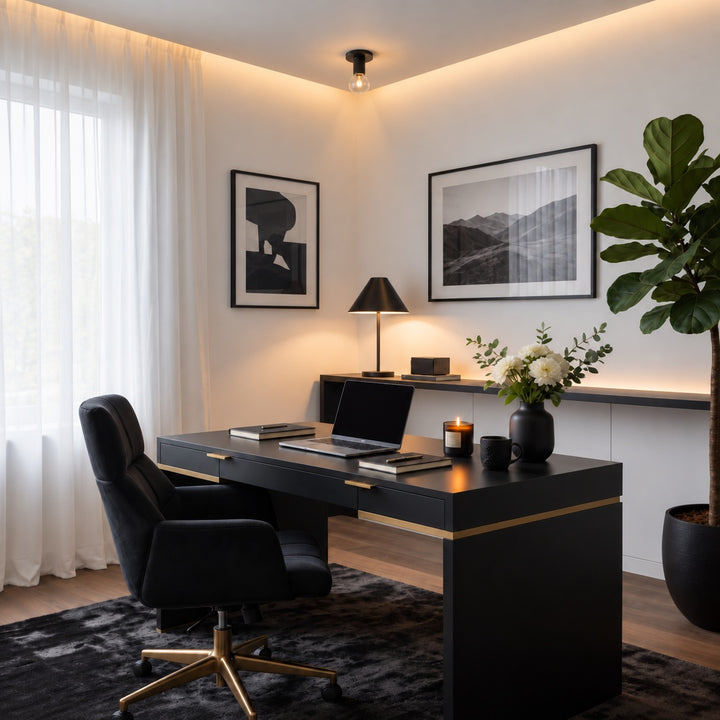 Modern Flush Mount Ceiling Light Fixture Metal LED Dimmable 12 Inch Diameter Energy Efficient
