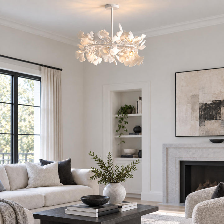 Modern Flush Mount Ceiling Light with Glass Shade and LED 800 Lumens for Contemporary Spaces