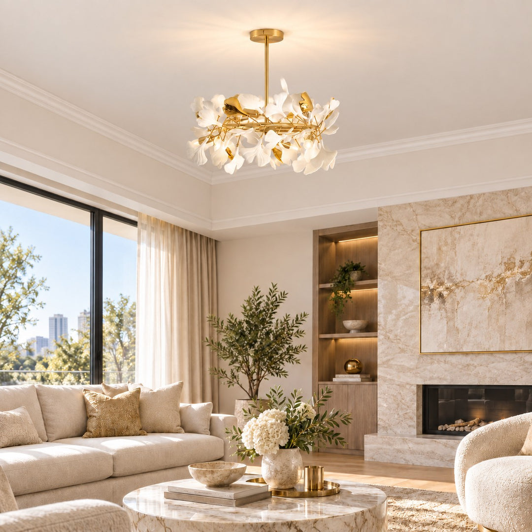 Modern Flush Mount Ceiling Light with Glass Shade and LED 800 Lumens for Contemporary Spaces