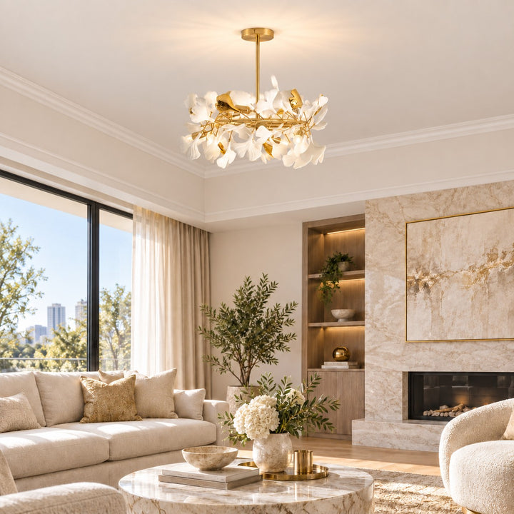 Modern Flush Mount Ceiling Light with Glass Shade and LED 800 Lumens for Contemporary Spaces