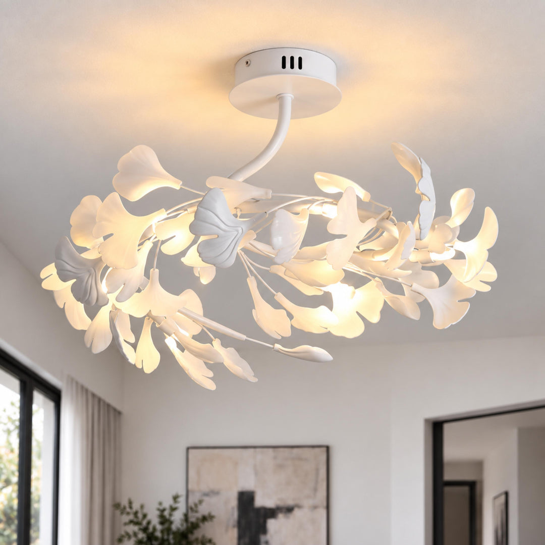 Modern Flush Mount Ceiling Light with Glass Shade and LED 800 Lumens for Contemporary Spaces