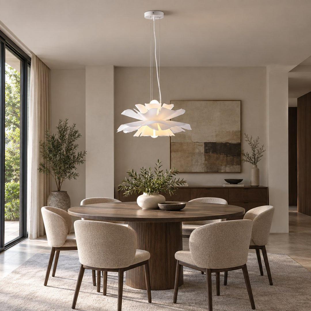 Modern Adjustable Pendant Light Metal Shade LED Ceiling Light Fixture 12 Inch Diameter