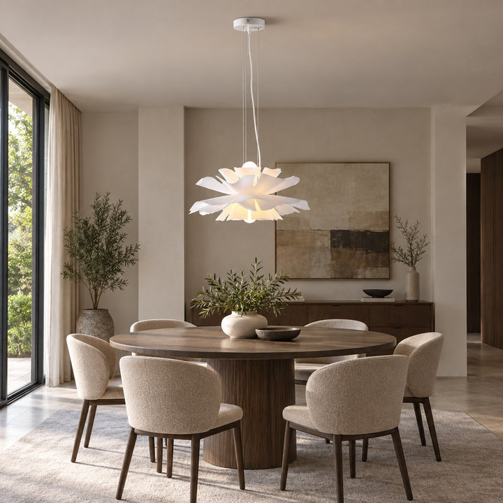 Modern Adjustable Pendant Light Metal Shade LED Ceiling Light Fixture 12 Inch Diameter