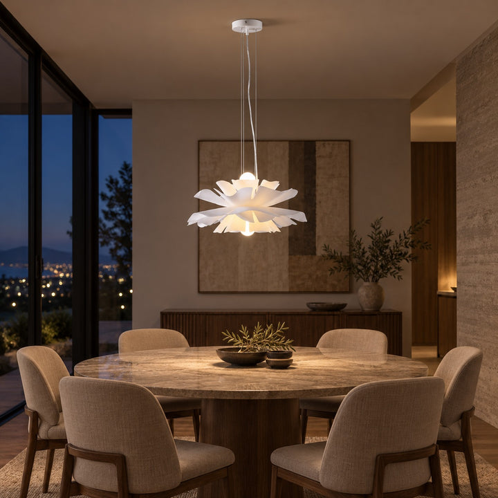 Modern Adjustable Pendant Light Metal Shade LED Ceiling Light Fixture 12 Inch Diameter