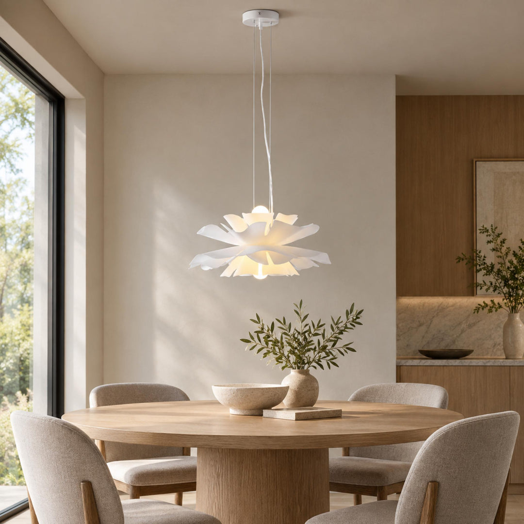 Modern Adjustable Pendant Light Metal Shade LED Ceiling Light Fixture 12 Inch Diameter