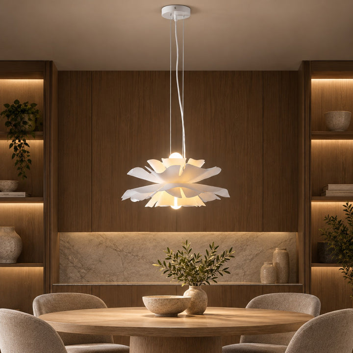 Modern Adjustable Pendant Light Metal Shade LED Ceiling Light Fixture 12 Inch Diameter