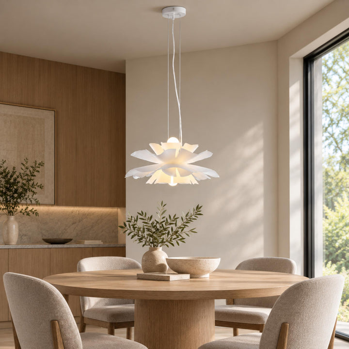 Modern Adjustable Pendant Light Metal Shade LED Ceiling Light Fixture 12 Inch Diameter