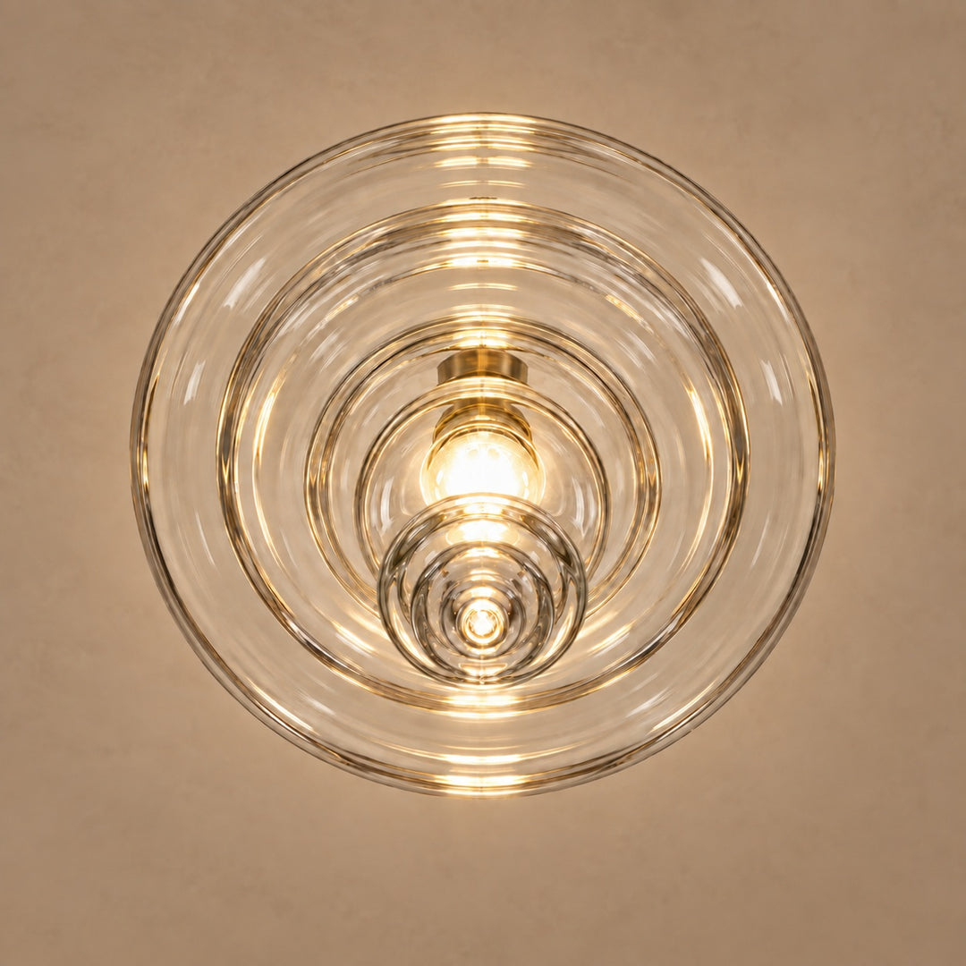 Modern Adjustable Glass Pendant Light LED Hanging Fixture for Kitchen Dining Room