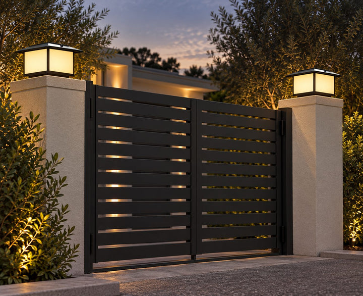Modern Solar Lights Outdoor Wall Mounted Aluminum with IP54 Waterproof Rating and Adjustable LED