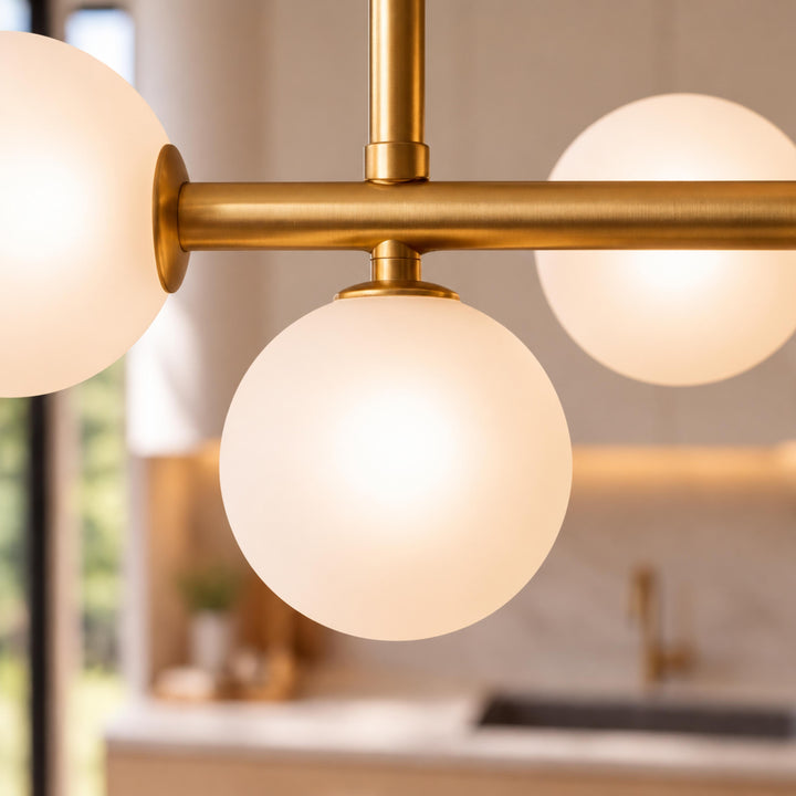 Modern Glass Pendant Light Cluster Hanging Adjustable with G9 LED Bulbs for Kitchen Island