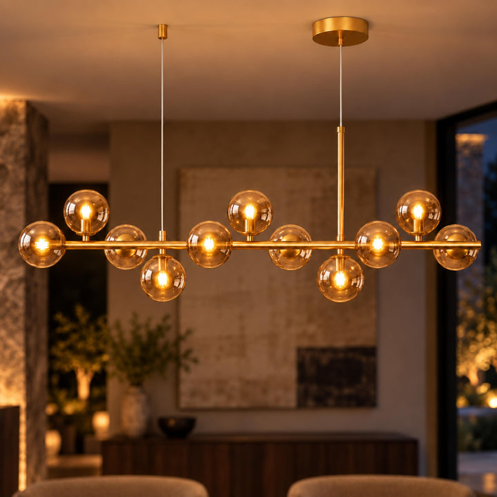 Modern Glass Pendant Light Cluster Hanging Adjustable with G9 LED Bulbs for Kitchen Island