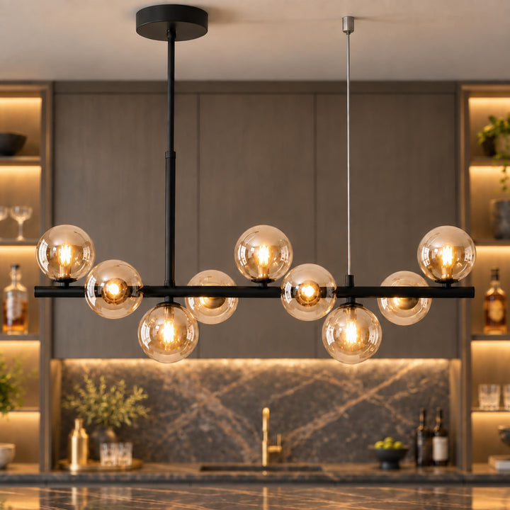 Modern Glass Pendant Light Cluster Hanging Adjustable with G9 LED Bulbs for Kitchen Island