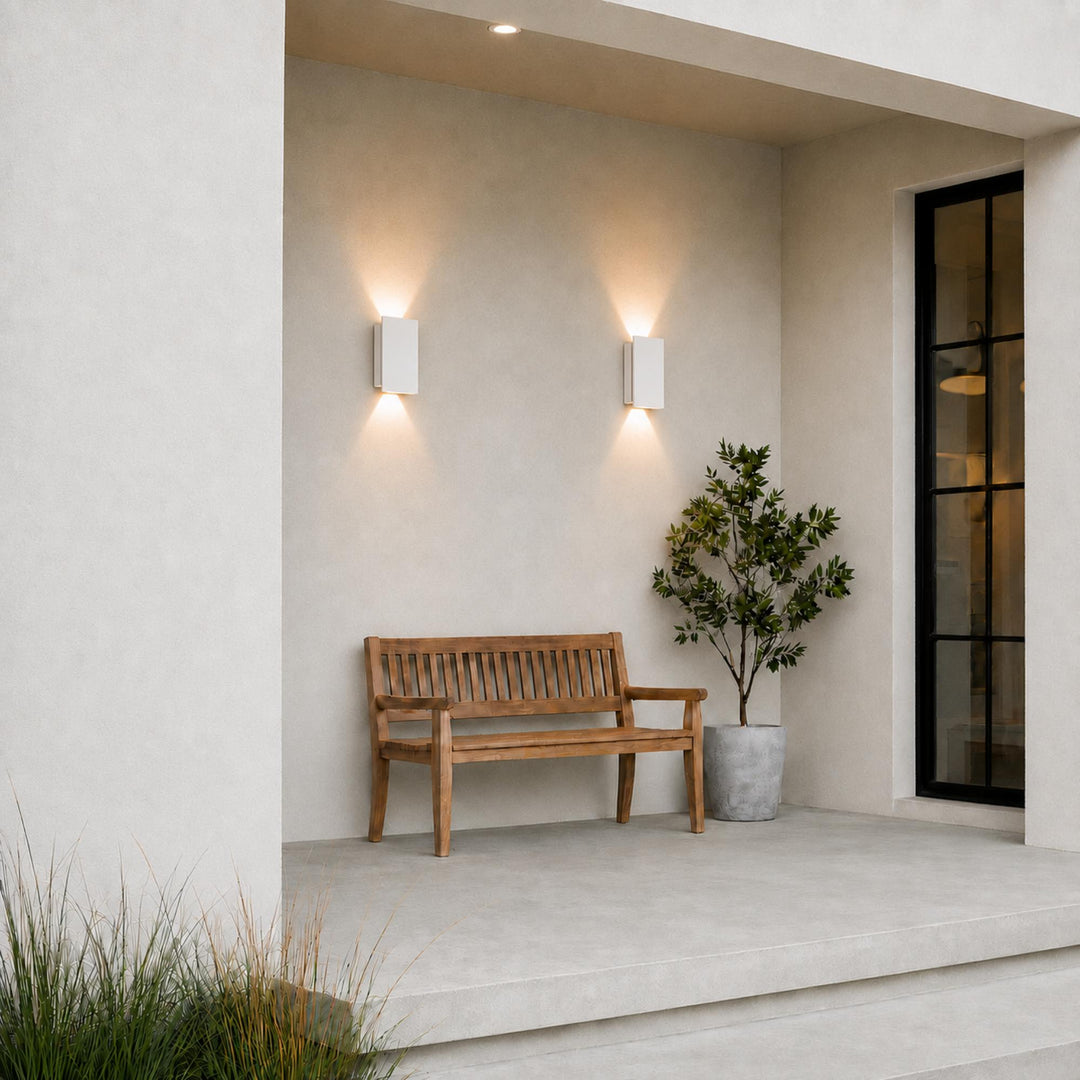 Modern Outdoor Wall Light Wall Mounted Aluminum 18W LED IP65 Weather Resistant for Exterior Use