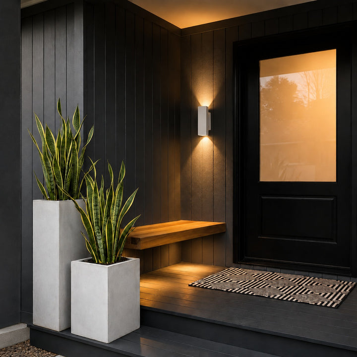 Modern Outdoor Wall Light Wall Mounted Aluminum 18W LED IP65 Weather Resistant for Exterior Use