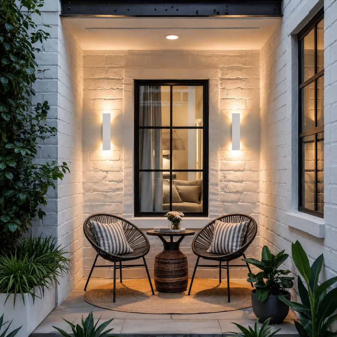 Modern Outdoor Wall Light Wall Mounted Aluminum 18W LED IP65 Weather Resistant for Exterior Use