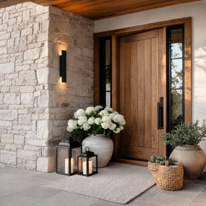 Modern Outdoor Wall Light Wall Mounted Aluminum 18W LED IP65 Weather Resistant for Exterior Use