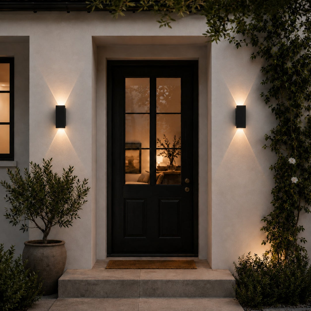 Modern Outdoor Wall Light Wall Mounted Aluminum 18W LED IP65 Weather Resistant for Exterior Use