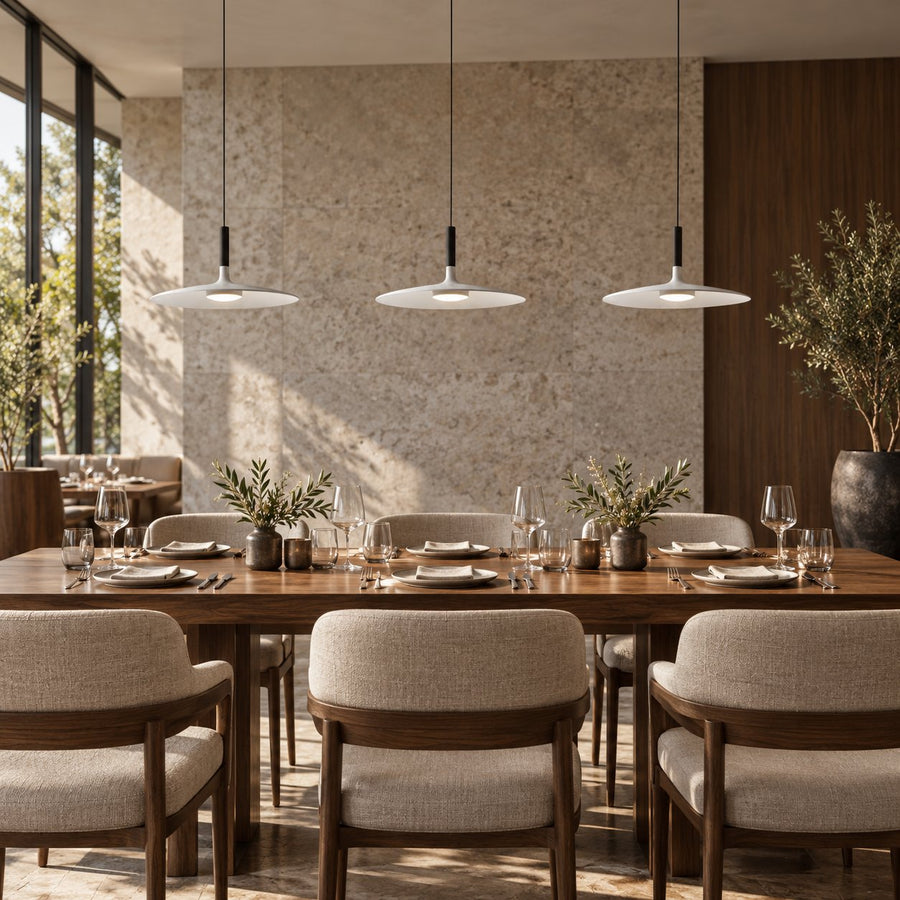 Modern Concrete Pendant Light Adjustable Hanging Fixture LED Compatible for Kitchen Pendant Lighting in the dining room