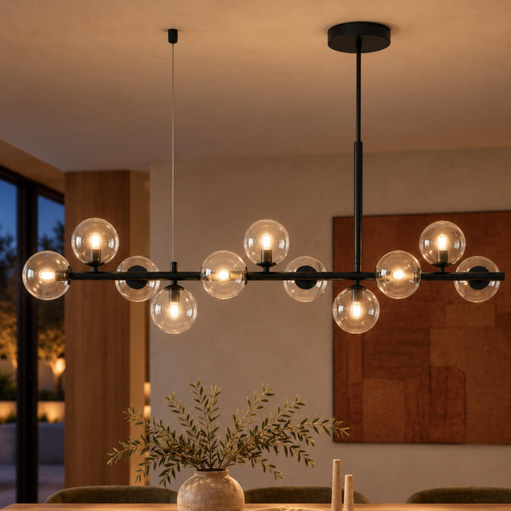 Modern Glass Pendant Light Cluster Hanging Adjustable with G9 LED Bulbs for Kitchen Island