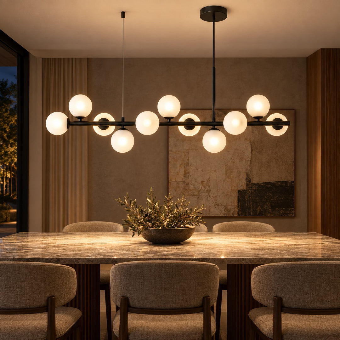 Modern Glass Pendant Light Cluster Hanging Adjustable with G9 LED Bulbs for Kitchen Island