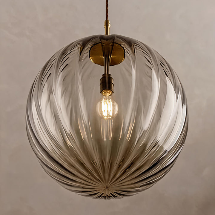 Modern Glass Pendant Light Hanging Adjustable Cord LED Compatible 20cm Diameter