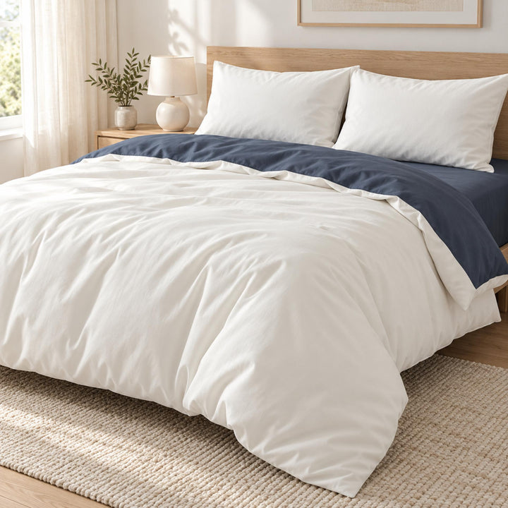 Pastel Aesthetic Bedding Set Double-Sided Duvet Cover Flat Sheet Cotton Comfortable