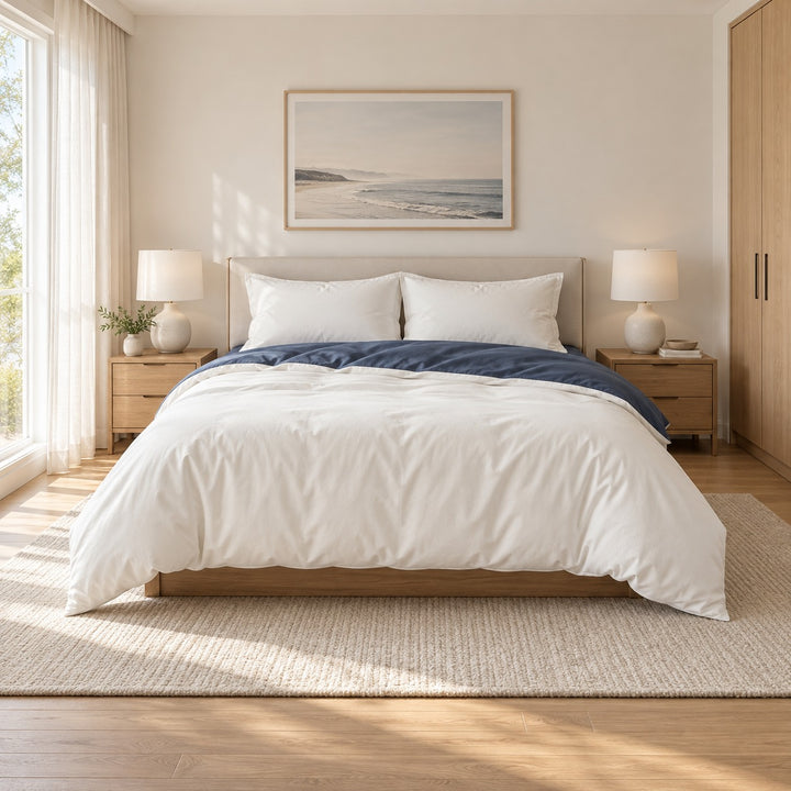 Pastel Aesthetic Bedding Set Double-Sided Duvet Cover Flat Sheet Cotton Comfortable