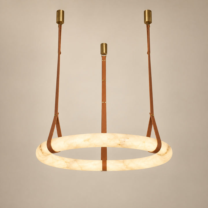 Modern Pendant Light Ceiling Mounted Alabaster Glass with Gold Hardware LED Adjustable