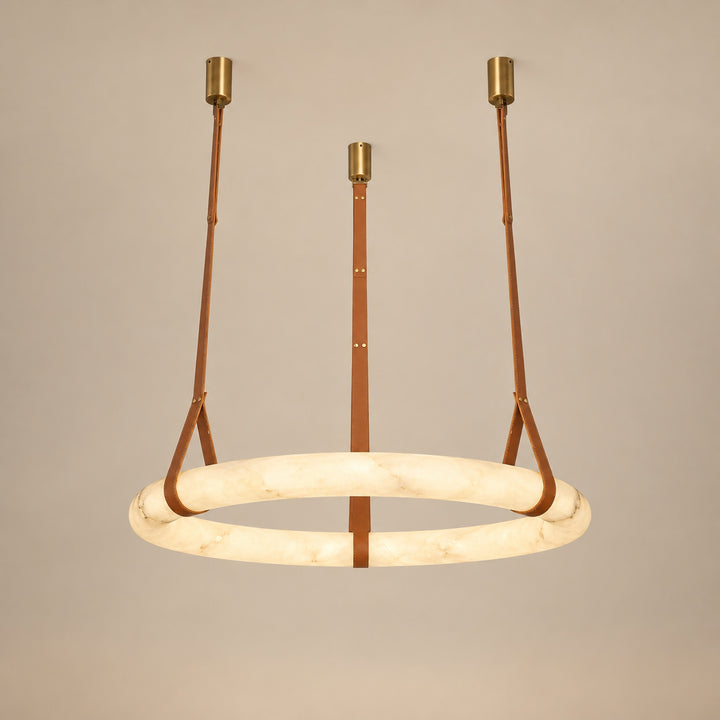 Modern Pendant Light Ceiling Mounted Alabaster Glass with Gold Hardware LED Adjustable