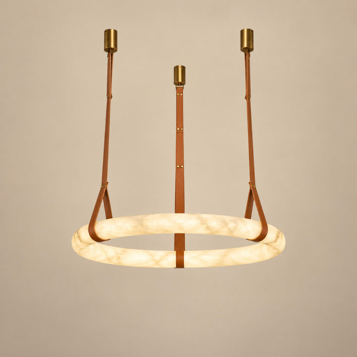 Modern Pendant Light Ceiling Mounted Alabaster Glass with Gold Hardware LED Adjustable