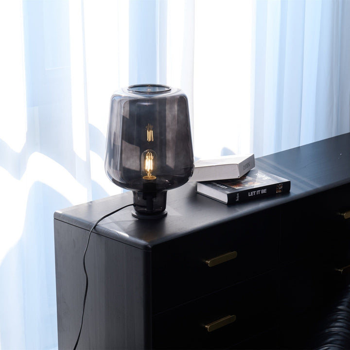 Contemporary Glass Table Lamp with Inline On/Off Switch LED Compatible for Living Room or Bedroom 3