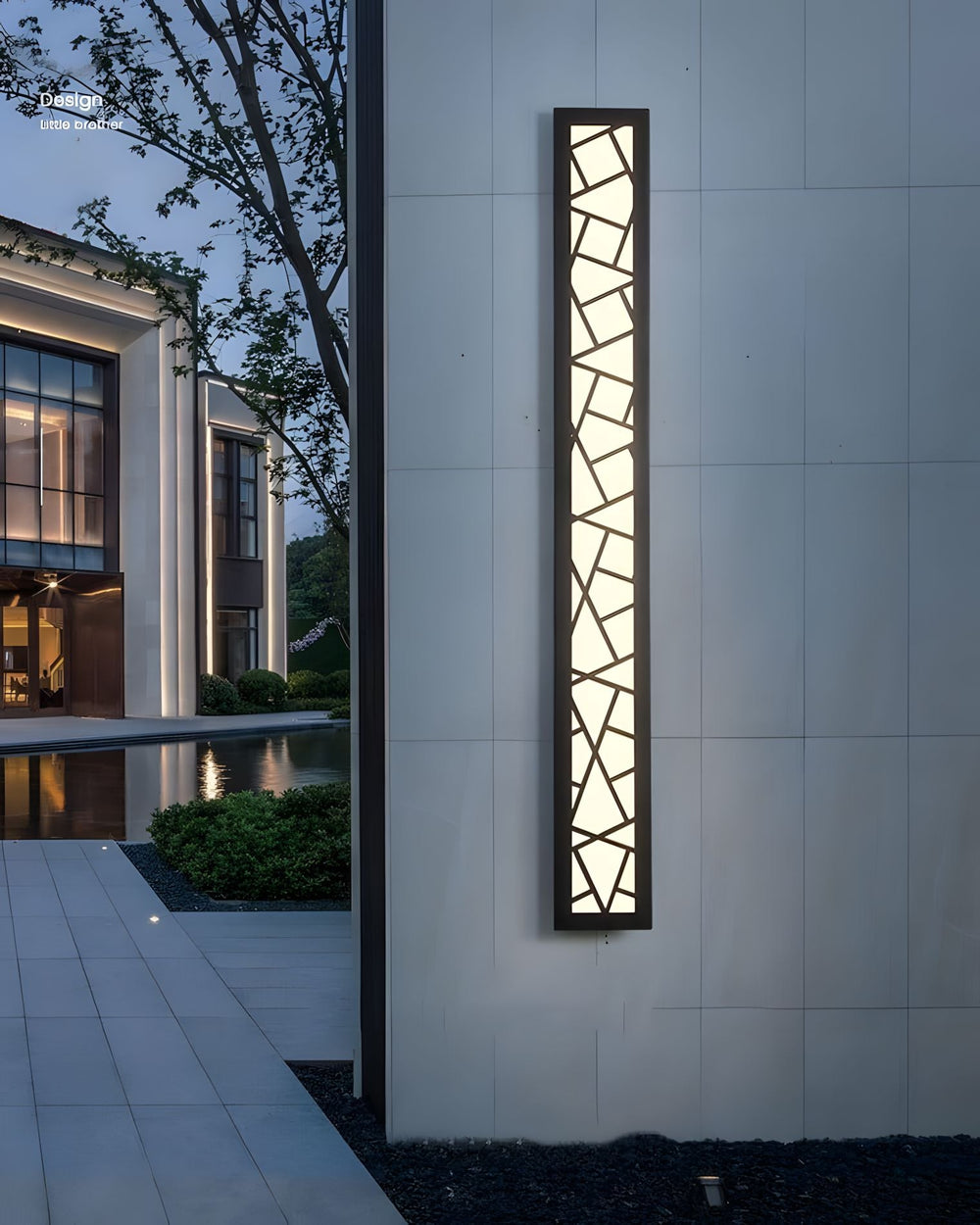 Contemporary Wall Light Surface Mounted Black Iron LED Waterproof Fixture for Outdoor Use 1