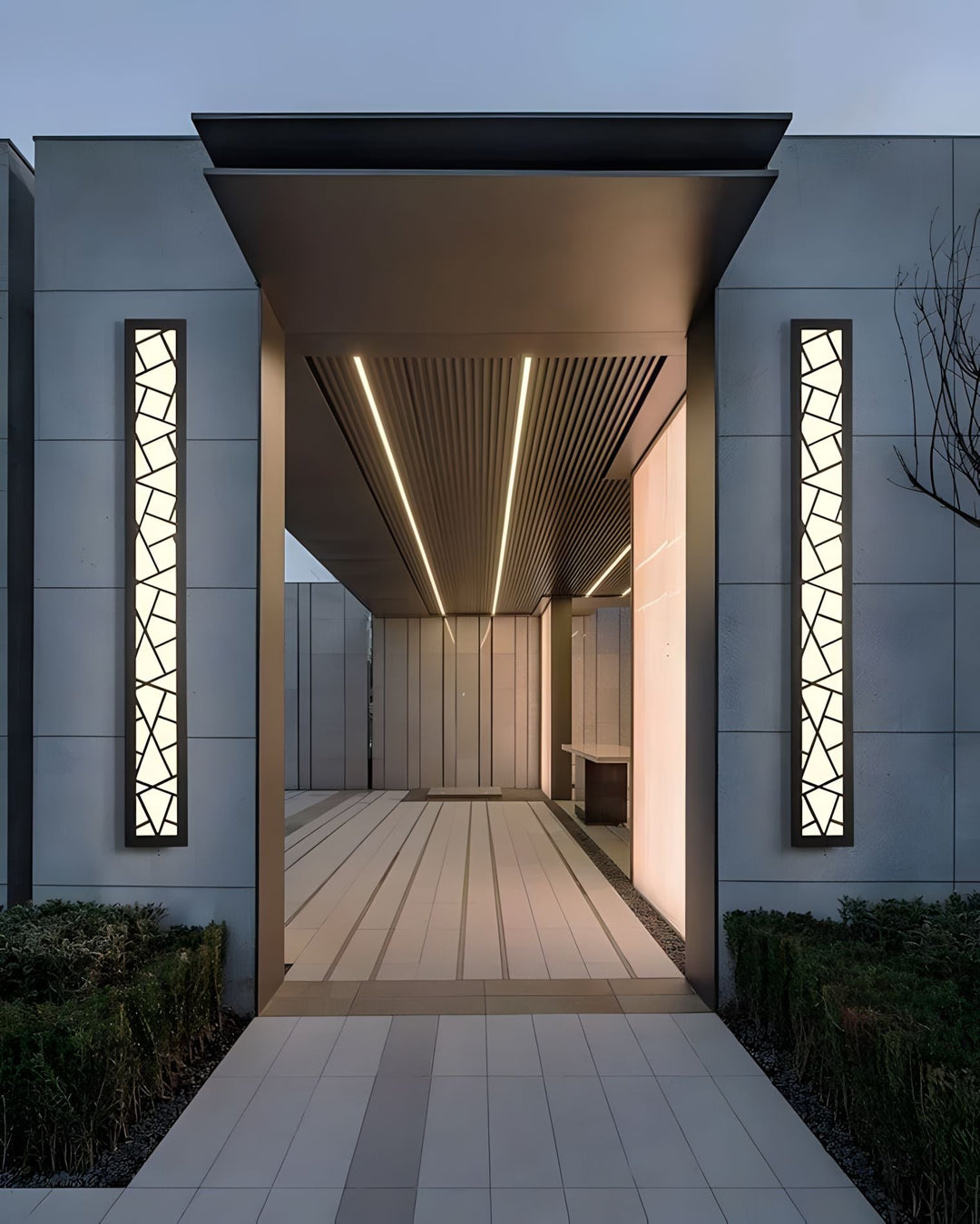 Contemporary Wall Light Surface Mounted Black Iron LED Waterproof Fixture for Outdoor Use 2