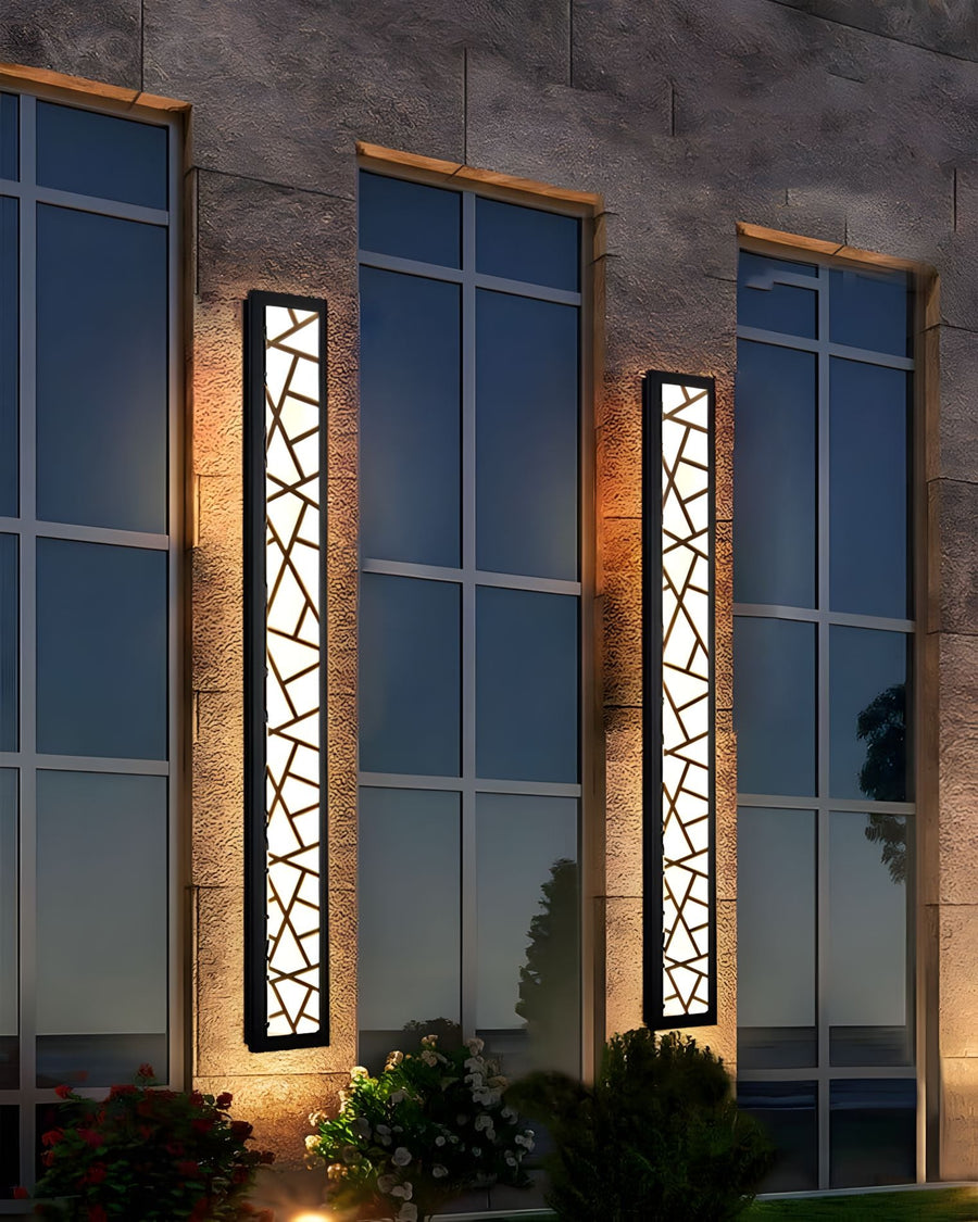 Contemporary Wall Light Surface Mounted Black Iron LED Waterproof Fixture for Outdoor Use in the facade