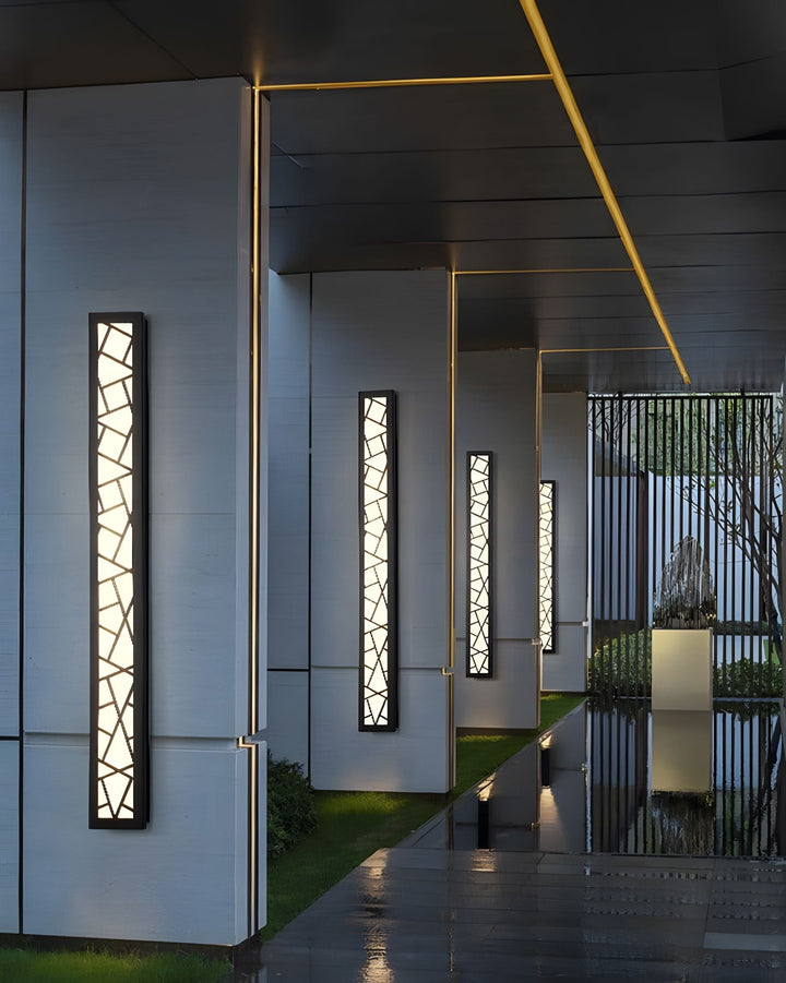 Contemporary Wall Light Surface Mounted Black Iron LED Waterproof Fixture for Outdoor Use 5