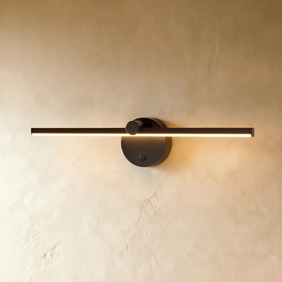 Contemporary Wall Light Wall Mounted Aluminum Adjustable LED 8W 300 Degree Rotation in the black